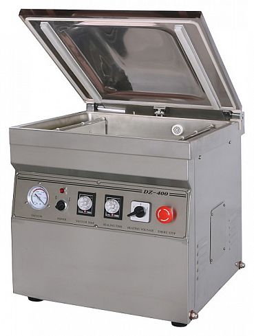 Фото упаковщик вакуумный hualian dzq-400/2t с функцией газа (нерж. сталь)