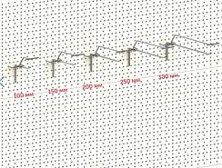 Крючок одинарный с ценникодержателем 100-300 мм на перфорацию